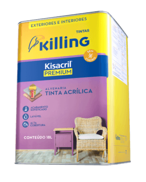 Kisacril Tinta Acrílica Semibrilho Premium - Base A Colorline - 18L