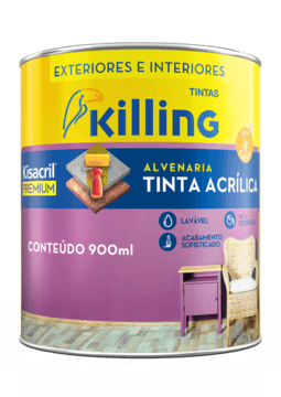 Kisacril Tinta Acrílica Semibrilho Premium - Base A Colorline - 0,9L