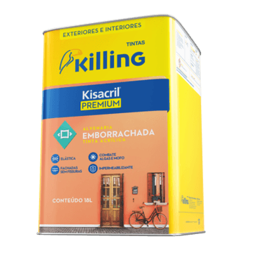 Kisacril Tinta Acrílica Emborrachada Premium - Base A Colorline - 18L