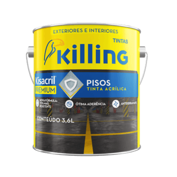 Kisacril Tinta Acrílica Para Pisos Premium - Chumbo - 3,6L