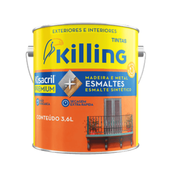 Kisacril Esmalte Sintético Brilhante Premium - Base A Colorline - 3,6L