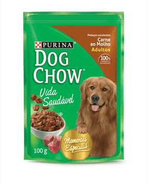 NESTLÉ PURINA DOG CHOW Ração Úmida para Cães Adultos Carne ao Molho 100g - Nestlé