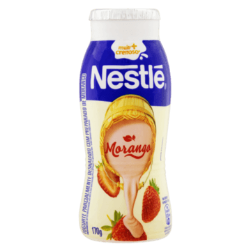 Iogurte Parcialmente Desnatado Morango Nestlé Frasco 170g