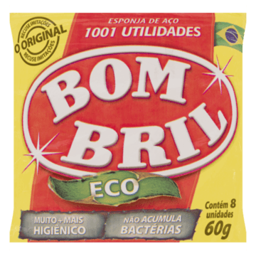 Esponja Aço Bom Bril Eco 60g 8 Unidades