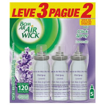 Bom Ar Click Refil Lv3 Pg2 Spray Lavanda