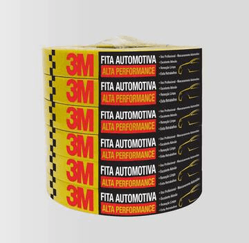 FITA CREPE AUTOMOTIVA AMARELA 18MMX40M - -UN Quant. Ltda