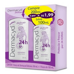 Kit Sabonete Líquido Íntimo Delicata Jasmim 200Ml + 100Ml Dermacyd Pro-Bio