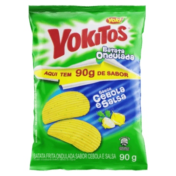 Batata Frita Ondulada Cebola E Salsa Yoki Yokitos Pacote 90G