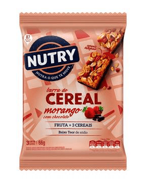 Barra De Cereal Nutry Morango Com Chocolate - Nutrimental