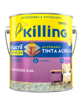 Kisacril Tinta Acrílica Fosco Premium - Base A Colorline - 3,6L