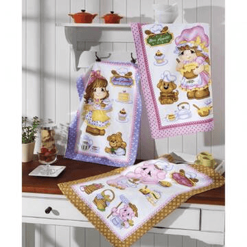Pano De Copa Felpudo Prata Estampado (Peça) 45Cm X 65Cm Happy Kitchen