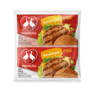Hambúrguer de Carne de Frango e Bovina Perdigão Pacote 56g