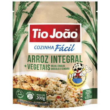 Cozinha Fácil Arroz Integral + Vegetais 200g Tio João
