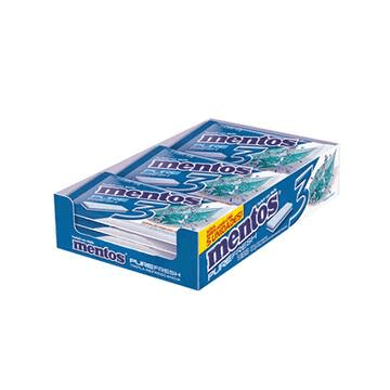 Chicle Mentos 3 Camadas Pure Fresh Mint 15unidade X