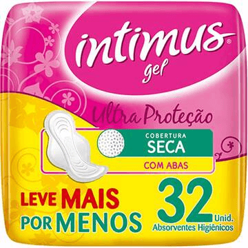 Absorvente Com Abas Intimus Gel C/32 Tri Protect Seca Unit
