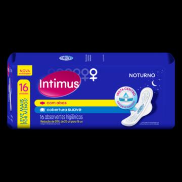 Absorvente com Abas Suave Noturno Intimus Pacote 16 Unidades Leve Mais Pague Menos