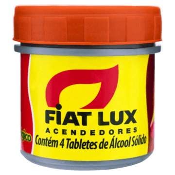 Acendedores Tablete Fiat Lux Pote 60g 4 Unidades