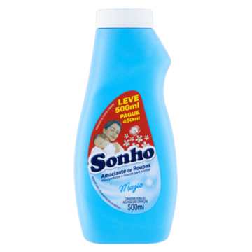 Amaciante de Roupa Diluído Magic Sonho Frasco Leve 500ml Pague 450ml