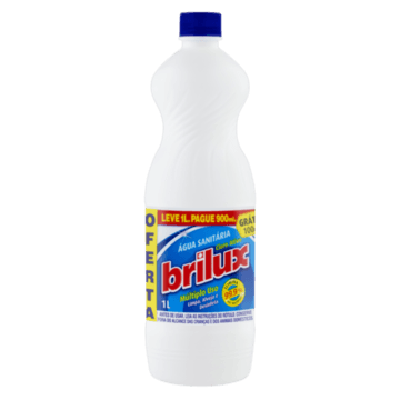 Água Sanitária Brilux Frasco Leve 1l Pague 900ml