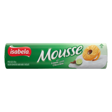 Biscoito Recheio Limão Com Chocolate Isabela Mousse Pacote 130G