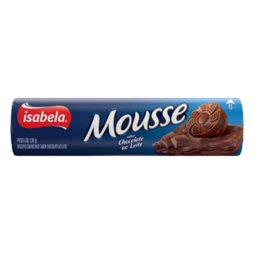 Biscoito Recheio Chocolate Ao Leite Isabela Mousse Pacote 130G