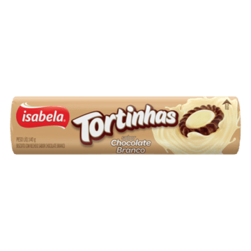 Biscoito Recheio Chocolate Branco Isabela Tortinhas Pacote 140G