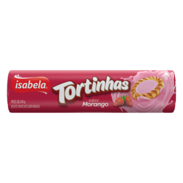 Biscoito Recheio Morango Isabela Tortinhas Pacote 140G