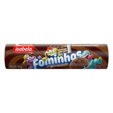 Biscoito Chocolate Recheio Chocolate Isabela Fominhas Pacote 130G