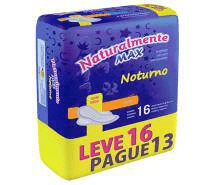Absorvente Naturalmente Max Noturno C/abas L16 P13