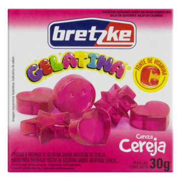 Gelatina em Pó Cereja Bretzke Caixa 30g