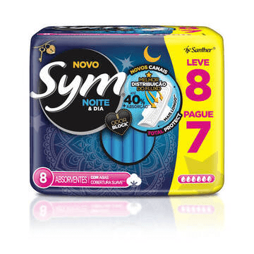 Absorvente Sym Noite & Dia Suave Com Abas 60xL8P7pads