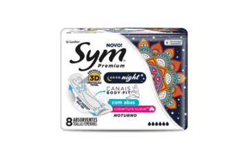 Absorvente Sym Premium Noite & Dia Suave Com Abas 60x8pads