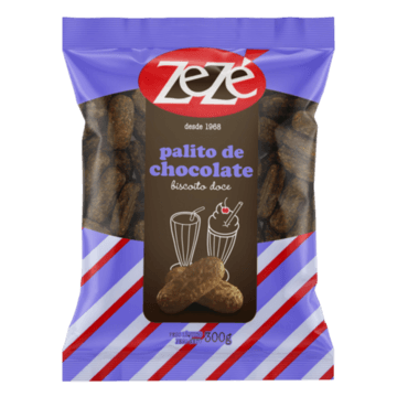 Biscoito Palito Chocolate Zezé Pacote 300g