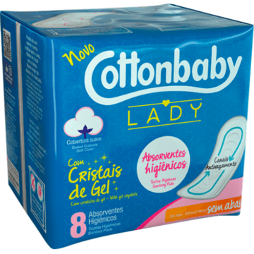 Absorvente Cottonbaby Lady Suave Sem Abas 08