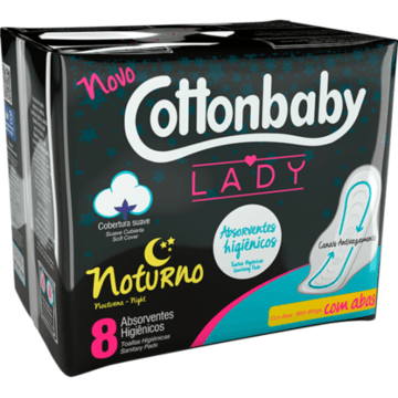 Absorvente Cottonbaby Lady Suave Com Abas Noturno 08