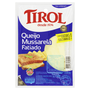 Queijo Mussarela Fatiado Tirol 150g
