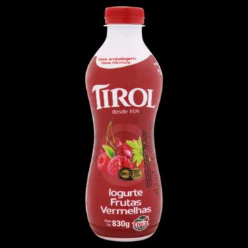 Iogurte Parcialmente Desnatado Frutas Vermelhas Tirol Garrafa 830g