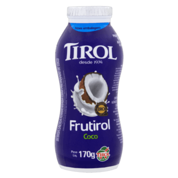 Bebida Láctea Fermentada Coco Tirol Frutirol Frasco 170g