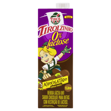 Bebida Láctea UHT Chocolate Zero Lactose Tirol Tirolzinho Caixa 1l