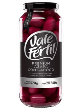 Azeitona Preta Premium Azapa Vidro 360g - Vale Fértil