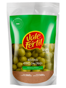 Azeitona Verde Arauco Sachê 500g - Vale Fértil