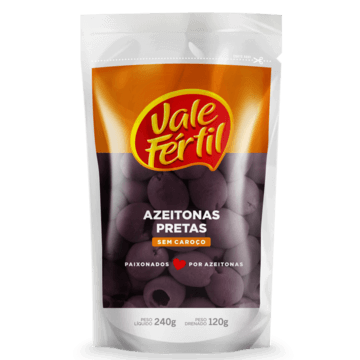 Azeitona Preta s/caroço Sachê 120g - Vale Fértil