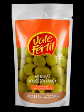Azeitona Verde s/caroço Sachê 120g - Vale Fértil