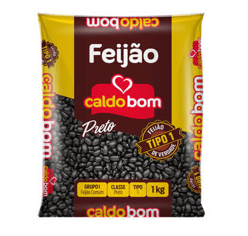 Feijão Preto Ouro 1kg - Caldo Bom