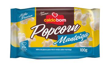 Pipoca de Microondas sabor Manteiga 100g - Caldo Bom