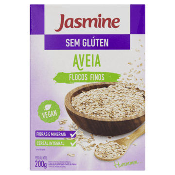 Aveia em Flocos Finos Jasmine Caixa 200g