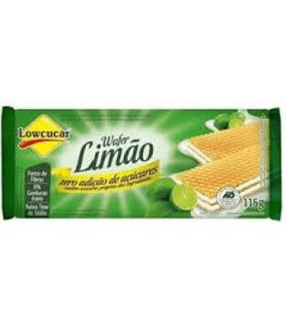 Lowçucar Wafer Zero Açúcar Limao 115G