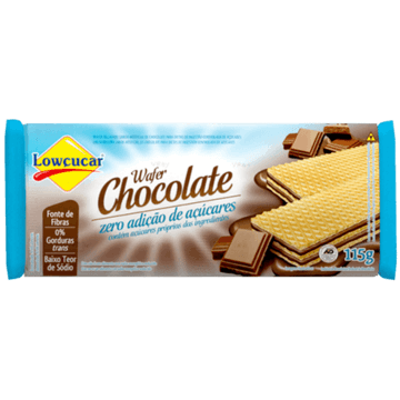Lowçucar Wafer Zero Acucar Chocolate 115G