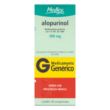 Alopurinol 300mg Medley Caixa 30 Comprimidos