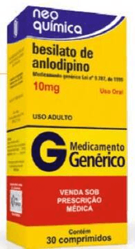 BESILATO ANLODIPINO 10MG COMP CT BL 2X15